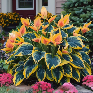 Хоста Флейм Данс купить по цене от 650р. в интернет-магазине «Посадика» с доставкой почтой в в Коммунаре и по всей России – [изображение №1].